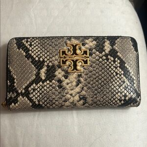 Tory Burch Snake Print Wallet